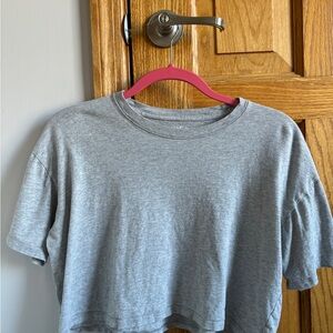 Gray Cropped T-Shirt